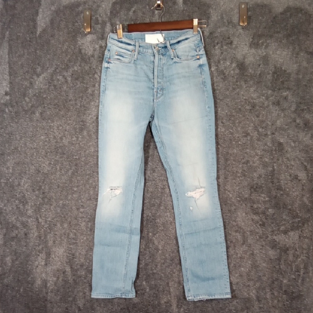 MOTHER Superior The Dazzler Button Fly Ankle Distressed Really Intoxicated Sz 25